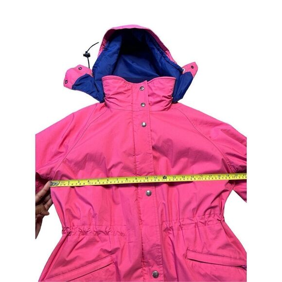 Vintage Woolrich Coat Women's Medium Fleece Lined Pink Detachable Hooded Parka - Picture 5 of 8